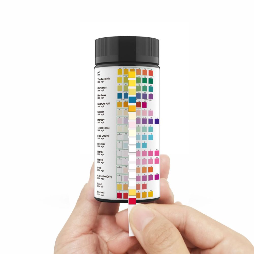 Aquarium Test Kit - 16-in-1 waterkwaliteitsanalysatorstrips voor thuiszwembad, spa, jacuzzi,