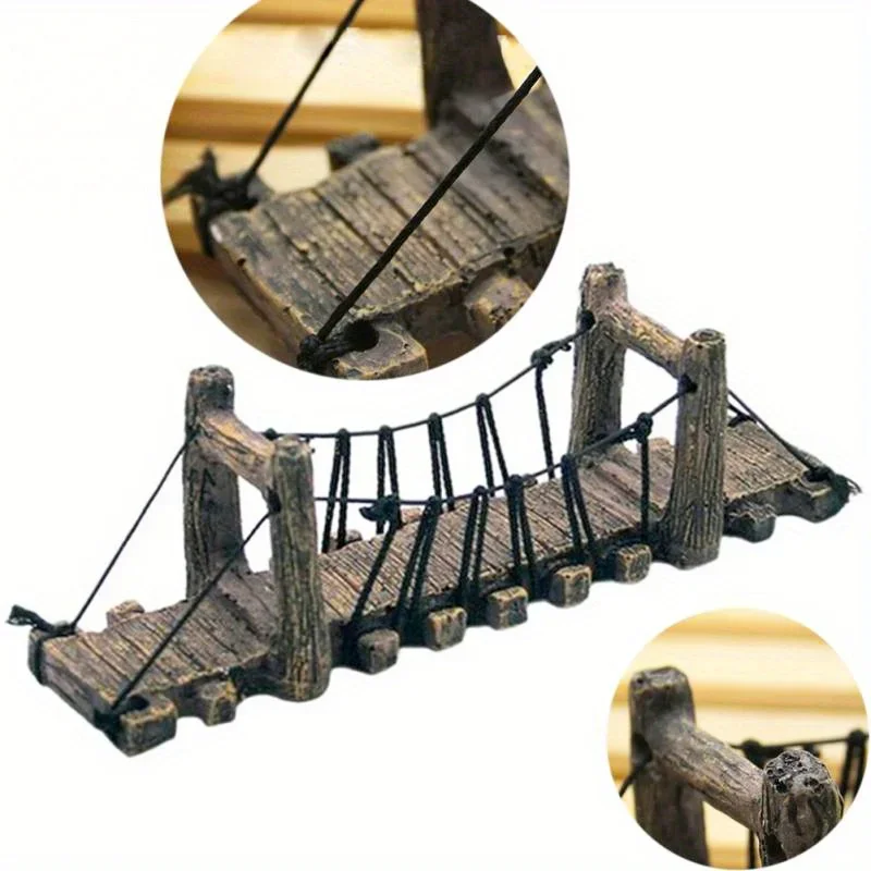 Aquarium Fish Games - 1Pc Aquarium Ornament Decoratiehuis met brug