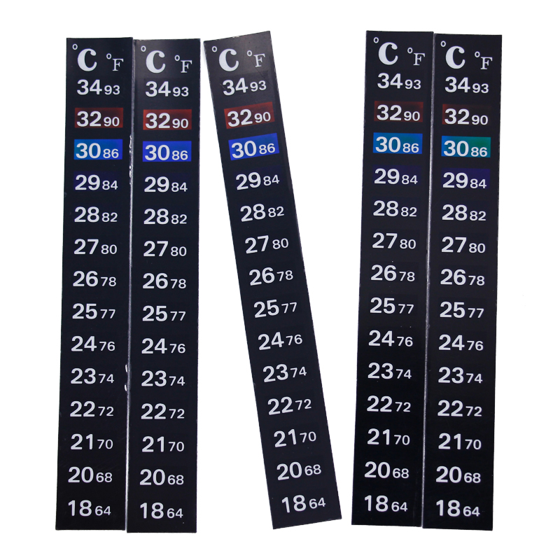 Aquarium Fish Under 1 Inch - 1/2/3/5 stuks/lot Kleurveranderende Thermometerstrip Draagbare Zelfklevende