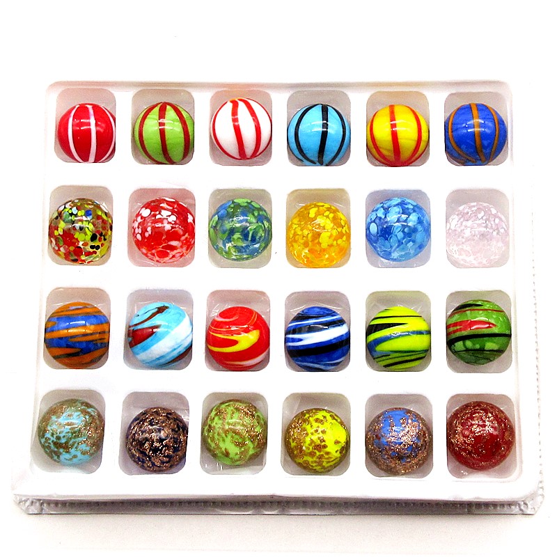 Aquarium Fish Game - Glazen knikkers 16mm, kleurrijk gemengd design,