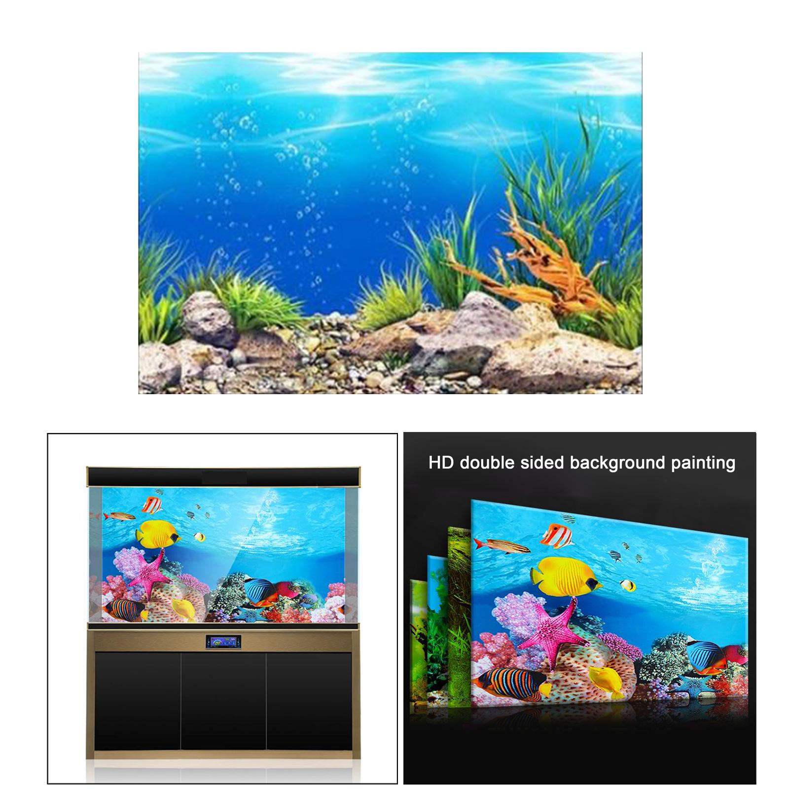 Aquarium Fish Poster - 3D-effect aquarium achtergrondposter visbak achtergronddecoratie