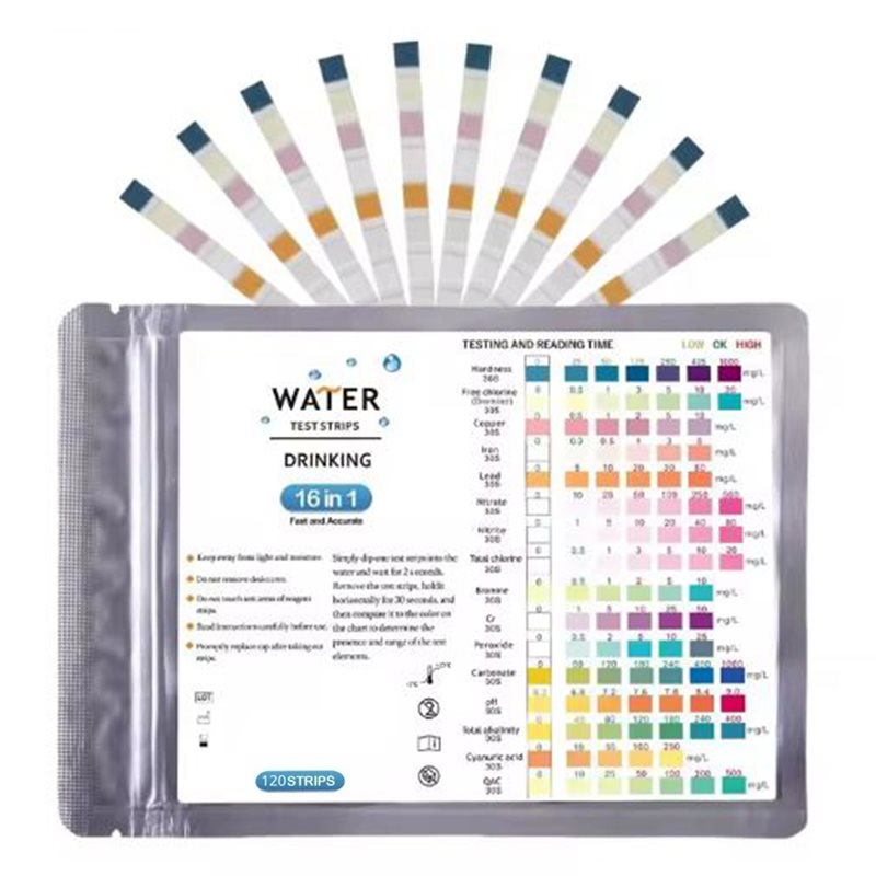 Aquarium Test Kit - ABZL 120 stuks 16-in-1 aquariumteststrips inclusief