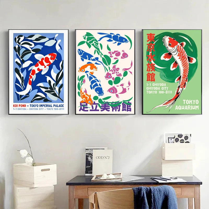 Retro Abstract Cartoon Japanse - Aquarium Fish Poster recensie en prijs