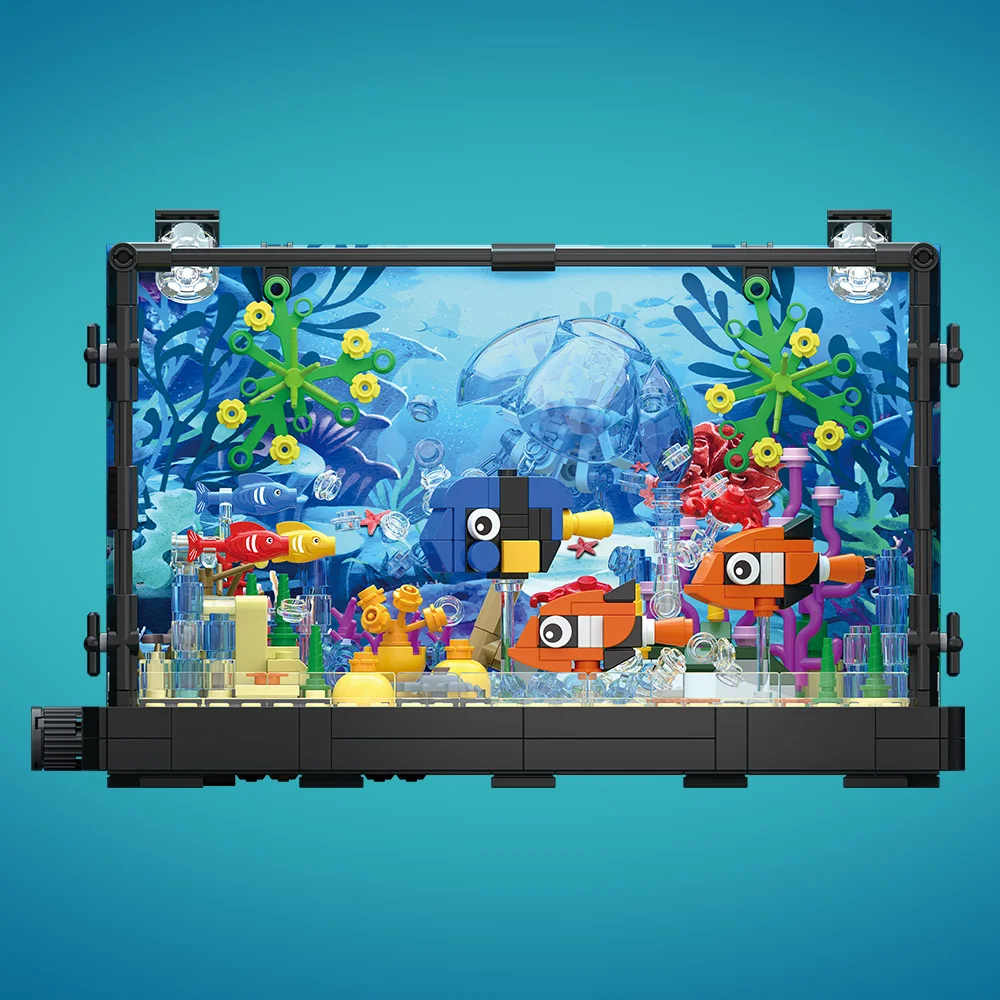 Aquarium bouwsteenset met lich - Aquarium Fish Games recensie en prijs