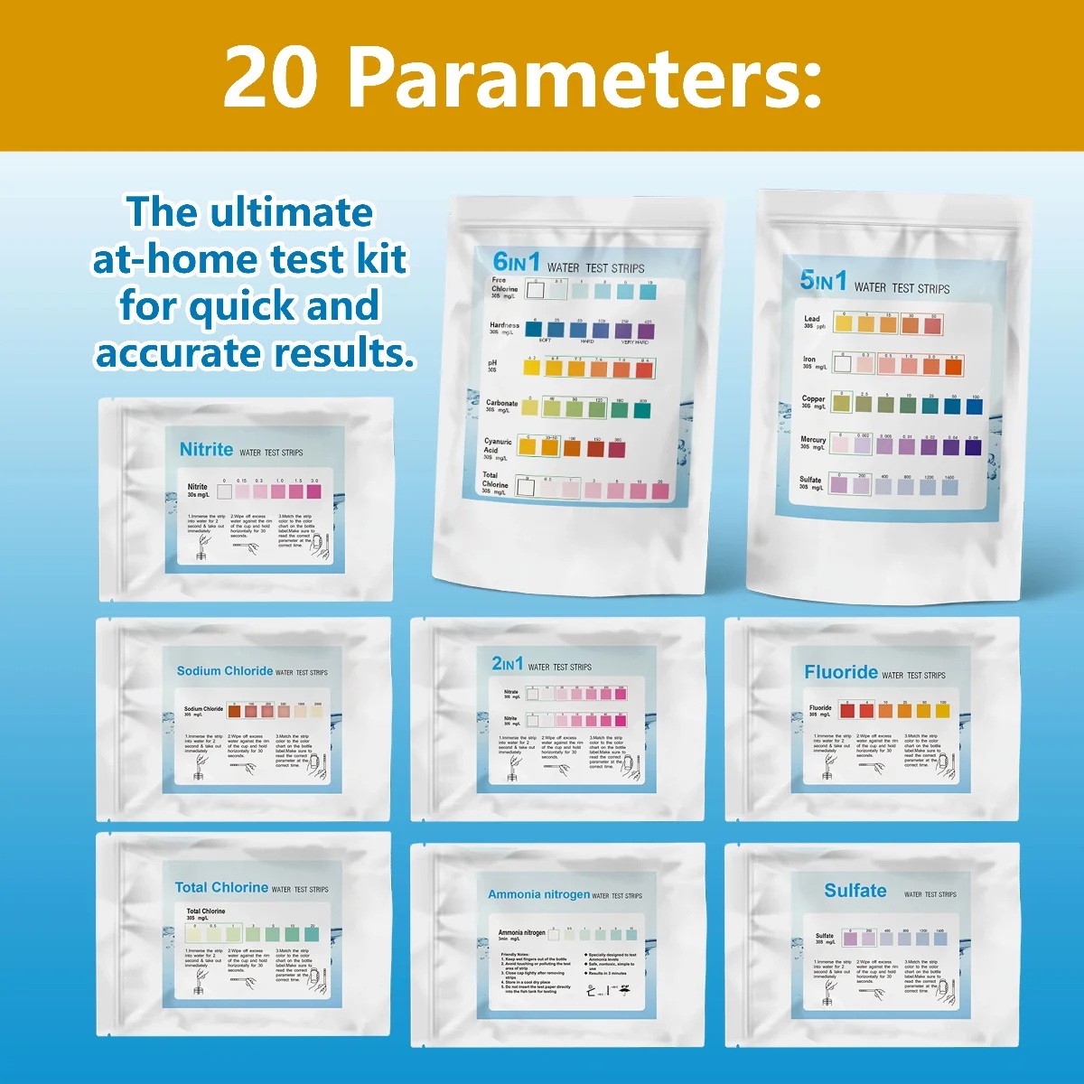 YAGO 20-in-1 Waterteststrips D - Aquarium Test Kit recensie en prijs