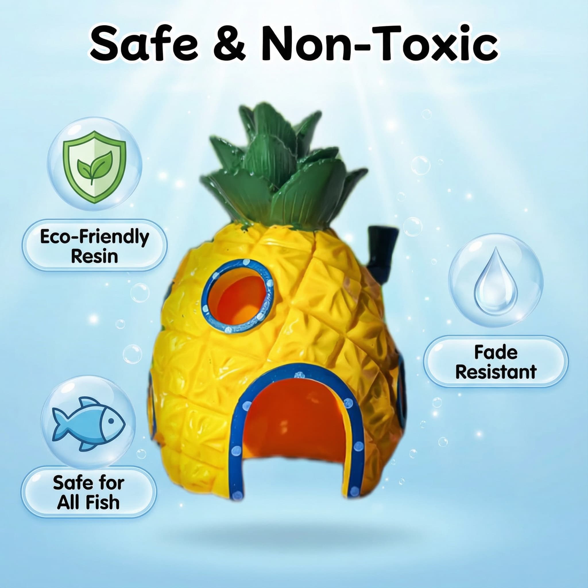 Ananas Huis Aquarium Decor, Mi - Aquarium Fish Games recensie en prijs