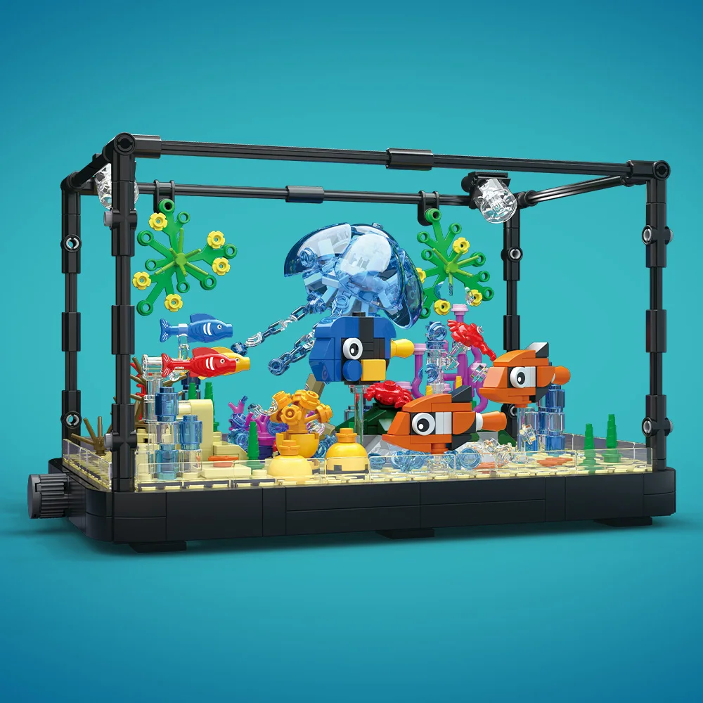 Aquarium bouwsteenset met lich - Aquarium Fish Game recensie en prijs