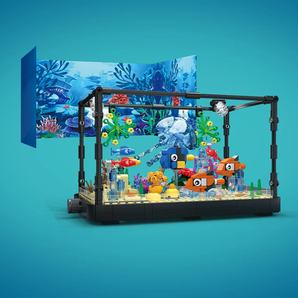Aquarium bouwsteenset met lich - Aquarium Fish Game recensie en prijs